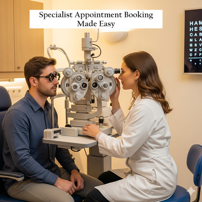 Eye specialist appointment booking